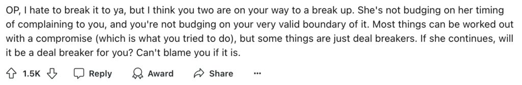 Reddit comment